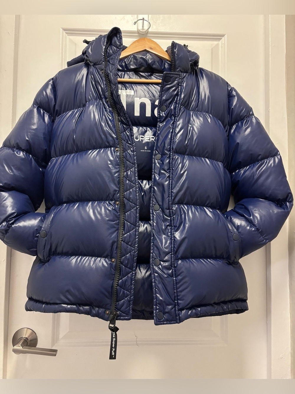 TNA Aritzia Black Super Puffer Jacket